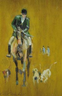 IRISH HUNT SCENE by Con Campbell at Ross's Online Art Auctions