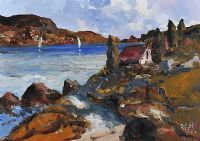 THE BRITTANY COAST by Rachel Grainger Hunt at Ross's Online Art Auctions