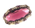 VINTAGE GOLD-TONE AMETHYST BROOCH at Ross's Online Art Auctions