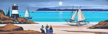 MARTHA'S BAY BY MOONLIGHT by J.P. Rooney at Ross's Online Art Auctions
