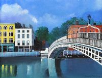 HALF PENNY BRIDGE, DUBLIN by Sean Lorinyenko at Ross's Online Art Auctions