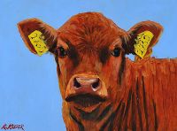 BROWN COW by Ronald Keefer at Ross's Online Art Auctions