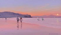 EVENING STROLL, PORTSTEWART by Gregory Moore at Ross's Online Art Auctions