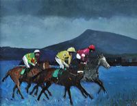 RACE AT DOWNINGS PIER by Sean Lorinyenko at Ross's Online Art Auctions