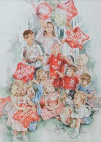 CHRISTMAS BALLOONS by Gordon King at Ross's Online Art Auctions