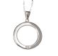 SILVER CIRCLE OF LIFE AND CUBIC ZIRCONIA PENDANT at Ross's Online Art Auctions