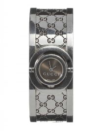 GUCCI STAINLESS STEEL LADY'S BANGLE-STYLE WRIST WATCH at Ross's Online Art Auctions
