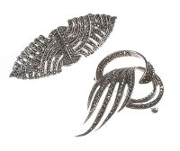SILVER BROOCH AND SILVER DUET BROOCH at Ross's Online Art Auctions