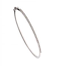 18CT WHITE GOLD BANGLE WITH DIAMONDS at Ross's Online Art Auctions