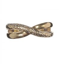 9CT GOLD CROSSOVER RING at Ross's Online Art Auctions