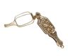 ANTIQUE FRENCH GOLD-TONE METAL LORGNETTE OPERA GLASSES at Ross's Online Art Auctions