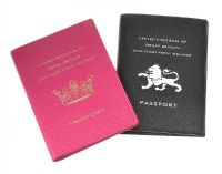 SMYTHSON HIS AND HERS 'GREAT BRITAIN AND NORTHERN IRELAND' PASSPORT COVERS at Ross's Online Art Auctions