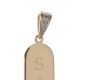 9CT GOLD AND DIAMOND PENDANT IN AN EGYPTIAN STYLE ENGRAVED WITH THE NAME 'SARAH' at Ross's Online Art Auctions