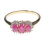 9CT GOLD RUBY AND DIAMOND CLUSTER RING at Ross's Online Art Auctions