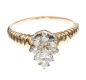 9CT GOLD AND DIAMOND PEAR-SHAPED CLUSTER RING at Ross's Online Art Auctions