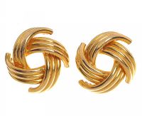 9CT GOLD KNOT EARRINGS at Ross's Online Art Auctions