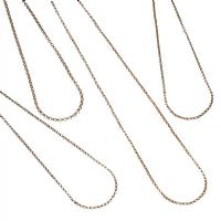 FOUR 9CT GOLD BELCHER LINK CHAINS WITH TUBE BOX CLASPS at Ross's Online Art Auctions