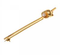 9CT GOLD SHELL BAR BROOCH at Ross's Online Art Auctions