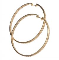14CT GOLD AND DIAMOMD HOOP EARRINGS at Ross's Online Art Auctions