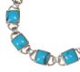 SILVER AND TURQUOISE BRACELET at Ross's Online Art Auctions