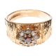 9CT GOLD GARNET AND CUBIC ZIRCONIA CLUSTER RING at Ross's Online Art Auctions