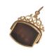 9CT GOLD SWIVEL FOB SET WITH BLOODSTONE AND AGATE at Ross's Online Art Auctions