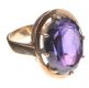 9CT GOLD RING SET WITH PURPLE STONE at Ross's Online Art Auctions