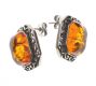 SILVER AND AMBER EARRINGS at Ross's Online Art Auctions