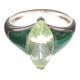 SILVER MALACHITE AND CRYSTAL RING at Ross's Online Art Auctions
