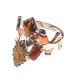 SILVER-PLATED COPPER RING SET WITH TIGERS EYE at Ross's Online Art Auctions