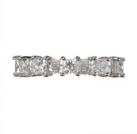 PLATINUM AND DIAMOND HALF-ETERNITY RING at Ross's Online Art Auctions