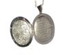 SILVER ENGRAVED LOCKET AND CHAIN at Ross's Online Art Auctions