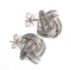 18CT WHITE GOLD AND DIAMOND CLUSTER EARRINGS at Ross's Online Art Auctions