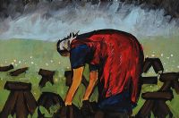COLLECTING THE TURF II by Irish School at Ross's Online Art Auctions