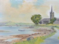 CHURCH BY THE COAST by Muriel Merrick at Ross's Online Art Auctions