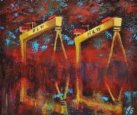 THE MIGHTY CRANES by John Stewart at Ross's Online Art Auctions