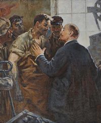 LENIN WITH THE WORKERS by Grebennik Vitali Sergeevich at Ross's Online Art Auctions