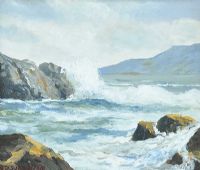 ROCKS, WEST OF IRELAND by J.D. Sutherland at Ross's Online Art Auctions