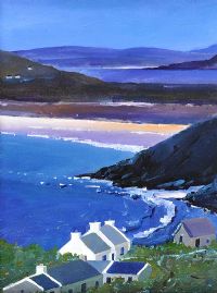 TRA NA ROSSAN COTTAGES, NEAR DOWNINGS by Sean Lorinyenko at Ross's Online Art Auctions