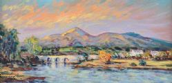 THE MOURNES FROM DUNDRUM by William Cunningham at Ross's Online Art Auctions
