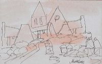 THE VILLAGE by Markey Robinson at Ross's Online Art Auctions