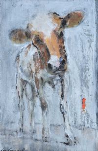 STUDY OF A COW by Con Campbell at Ross's Online Art Auctions