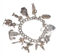 STERLING SILVER CHILDS CHARM BRACELET at Ross's Online Art Auctions