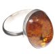 STERLING SILVER AND BALTIC AMBER RING at Ross's Online Art Auctions
