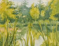 REEDS BY THE RIVER by L.H. Brown at Ross's Online Art Auctions