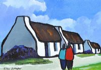 DONEGAL COTTAGES by Eileen Gallagher at Ross's Online Art Auctions