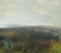 WHERE RED POPPIES DANCE, THE GREEN FIELDS OF FRANCE by Colin Flack at Ross's Online Art Auctions