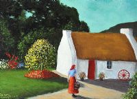 SUMMER COTTAGE, DONEGAL by Sean Loughrey at Ross's Online Art Auctions