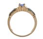 14CT GOLD TANZANITE, OPAL AND DIAMOND RING at Ross's Online Art Auctions