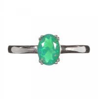 STERLING SILVER RING SET WITH ETHIOPIAN PARAIBA BLUE OPAL at Ross's Online Art Auctions
